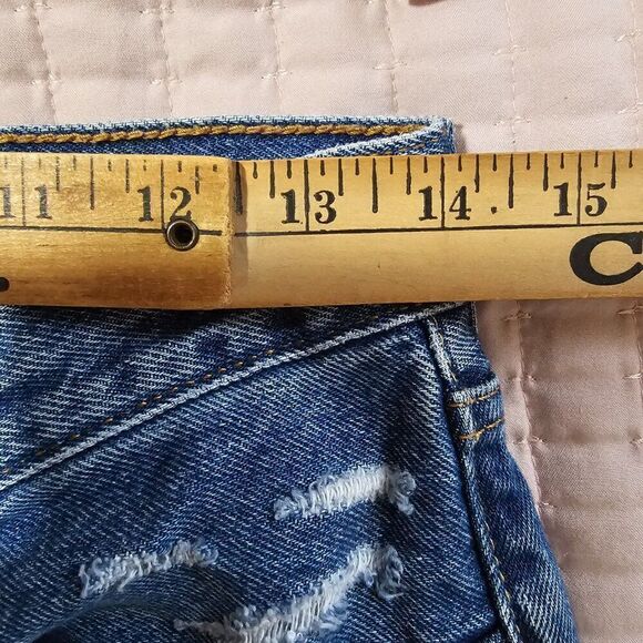 NWT LEVI'S 501 STRAIGHT RIPPED JEANS 27 X 26 WOMENS - Picture 14 of 16